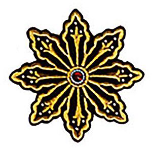 Μοτίφ Ραφτό Αστέρι Μαύρο