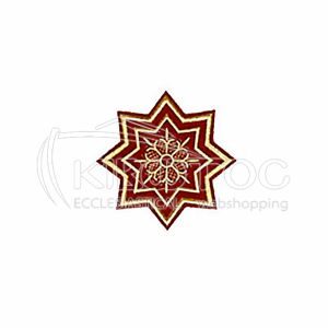 Μοτίφ Ραφτό Αστέρι Μπορντό Χρυσοκέντητο