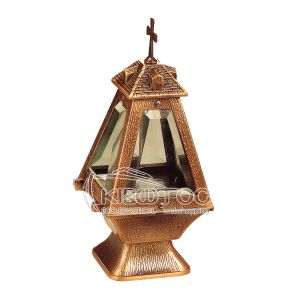 Καντήλι Μνημείου Μπρούτζινο Χρυσό Πυραμίδα Σαγρέ