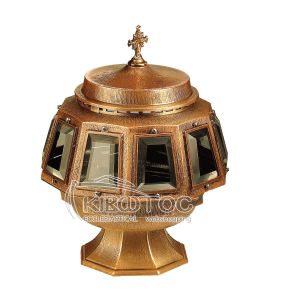 Καντήλι για Μνήμα Μπρούτζινο Δορυφόρος Χρυσό Κρύσταλλο