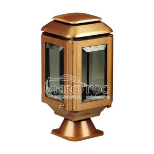 Καντήλι για Μνήμα Μπρούτζινο Οικονομικό Χρυσό Τετράπλευρο