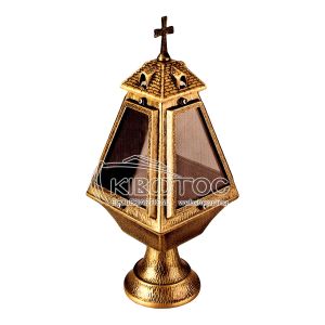 Καντήλι για Μνήμα Μπρούτζινο Χρυσό Οικονομικό Πυραμίδα 