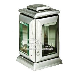 Καντήλι Μνημείου Μπρούτζινο Τετράπλευρο Ασημί