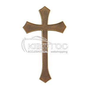 Σταυρός για Μνήμα Μπρούτζινος Χρυσός Σαγρέ