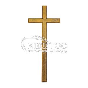 Σταυρός για Μνήμα Μπρούτζινος Χρυσός Λεία Επιφάνεια
