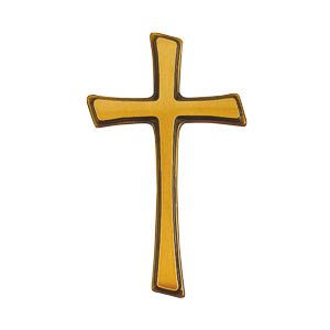 Σταυρός για Μνήμα Μπρούτζινος Χρυσός Λείος