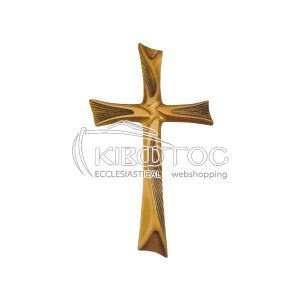 Σταυρός για Μνήμα Μπρούτζινος Χρυσός Ανάγλυφη Επιφάνεια Οικονομικός