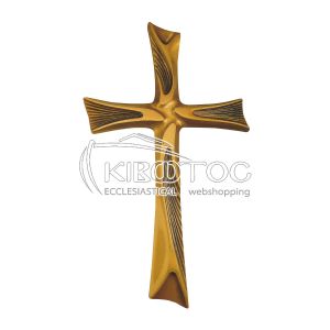 Σταυρός για Μνήμα Μπρούτζινος Χρυσός Μεγάλος Ανάγλυφη Επιφάνεια