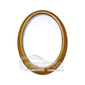 Κορνίζα για Μνήμα Μπρούτζινη Χρυσή Οβάλ Λεία Επιφάνεια Επιτοίχια Μεγάλη