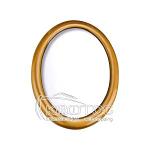 Κορνίζα για Μνήμα Μπρούτζινη Χρυσή Οβάλ Λεία Επιφάνεια Επιτοίχια