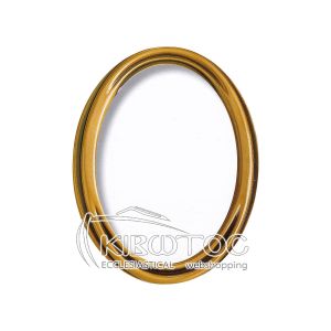 Κορνίζα για Μνήμα Μπρούτζινη Χρυσή Οβάλ Λεία Επιτοίχια Οικονομική