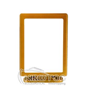 Κορνίζα για Μνήμα Μπρούτζινη Χρυσή Παραλληλόγραμμη Λεία Επιφάνεια με Βάση