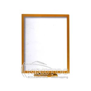 Κορνίζα για Μνήμα Μπρούτζινη Χρυσή Παραλληλόγραμμη Λεία Βάση