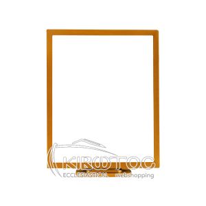 Κορνίζα για Μνήμα Μπρούτζινη Χρυσή Παραλληλόγραμμη Λεία με Βάση Γίγας