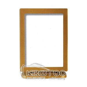 Κορνίζα για Μνήμα Μπρούτζινη Χρυσή Παραλληλόγραμμη με Βάση Οικονομική