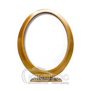 Κορνίζα για Μνήμα Μπρούτζινη Χρυσή Οβάλ Επιτοίχια Μεγάλη