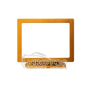 Κορνίζα για Μνήμα Μπρούτζινη Χρυσή Παραλληλόγραμμη Λεία Επιφάνεια με Βάση Οικονομική