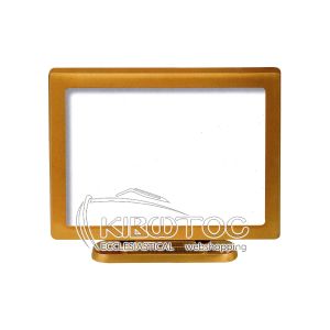 Κορνίζα για Μνήμα Μπρούτζινη Χρυσή Παραλληλόγραμμη Βάση Οικονομική