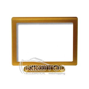 Κορνίζα για Μνήμα Μπρούτζινη Χρυσή Παραλληλόγραμμη με Βάση