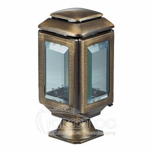 Καντήλι Μνημείου Μπρούτζινο Χρυσό Εξάπλευρο