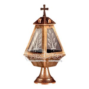 Καντήλι για Μνήμα Μπρούτζινο Πυραμίδα Χρυσό