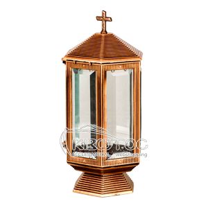 Καντήλι για Μνήμα Μπρούτζινο Χρυσό Εξάπλευρο Οικονομικό