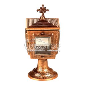 Καντήλι για Μνήμα Μπρούτζινο Χρυσό Τετράπλευρο Οικονομικό