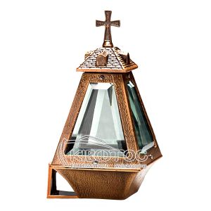 Καντήλι Μνημείου Μπρούτζινο Χρυσό Επιτοίχιο Πυραμίδα