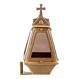 Καντήλι για Μνήμα Μπρούτζινο Χρυσό Πυραμίδα