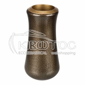 Ανθοδοχείο Μνημείου Αλουμίνιο Χρυσό-Μαύρο Κυλινδρικό