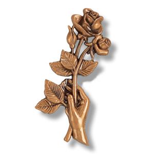 Διακοσμητικό για Μνήμα Χέρι με Λουλούδια