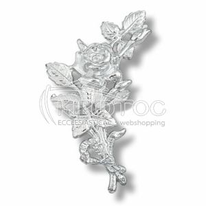 Διακοσμητικό για Μνήματα Λουλούδι Ασημί Αριστερά