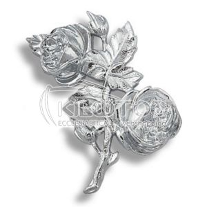 Διακοσμητικό για Μνήματα Τριαντάφυλλο Ασημί Δεξιά