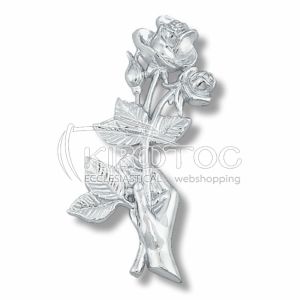 Διακοσμητικό για Μνήματα Χέρι με Λουλούδι Ασημί 