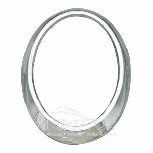 Κορνίζα για Μνήμα Μπρούτζινη Ασημί Οβάλ Λεία Επίτοιχη