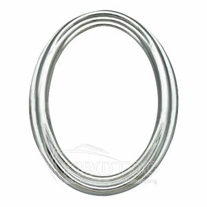 Κορνίζα για Μνήμα Μπρούτζινη Ασημί Οβάλ Επιτοίχια