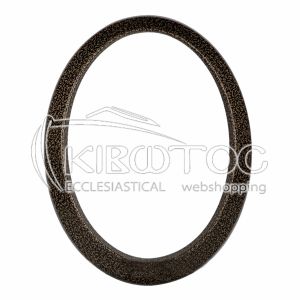 Κορνίζα για Μνήμα Αλουμινίου Χρυσό-Μαύρο Οβάλ Επιτοίχια Οικονομική