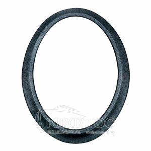 Κορνίζα για Μνήμα Αλουμινίου Μαύρο-Ασημί Οβάλ Επιτοίχια