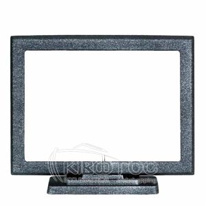 Κορνίζα για Μνήμα Αλουμινίου Μαύρο-Ασημί Παραλληλόγραμμη με Βάση