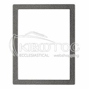 Κορνίζα για Μνήμα Αλουμινίου Ασημί-Μαύρο Παραλληλόγραμμη Επιτοίχια Οικονομική