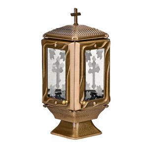 Καντήλι Μνημείου Μπρούτζινο Χρυσό Τετράπλευρο Αμμοβολή