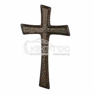 Σταυρός για Μνήμα Αλουμινίου Χρυσό-Μαύρο Σαγρέ
