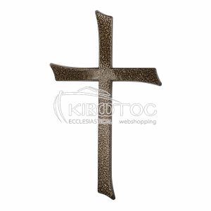 Σταυρός για Μνήμα Αλουμινίου Χρυσό-Μαύρο Σαγρέ Οικονομικός