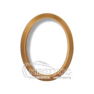 Κορνίζα για Μνήμα Αλουμινίου Χρυσή Οβάλ Επιτοίχια