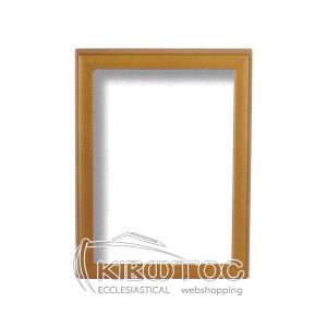 Κορνίζα για Μνήμα Αλουμινίου Χρυσή Παραλληλόγραμμη Επιτοίχια Οικονομική