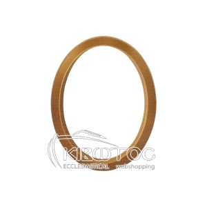 Κορνίζα για Μνήμα Αλουμινίου Χρυσή Οβάλ Επιτοίχια Οικονομική