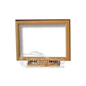 Κορνίζα για Μνήμα Αλουμινίου Χρυσή Παραλληλόγραμμη με Βάση