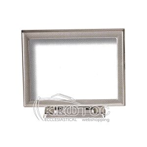 Κορνίζα για Μνήμα Αλουμινίου Ασημί Παραλληλόγραμμη με Βάση