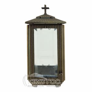 Καντήλι για Μνήμα Αλουμίνιο Λαδί Τετράπλευρο