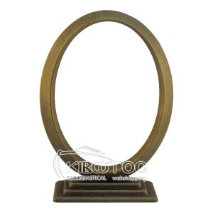 Κορνίζα για Μνήμα Αλουμινίου Λαδί Οβάλ Οικονομική